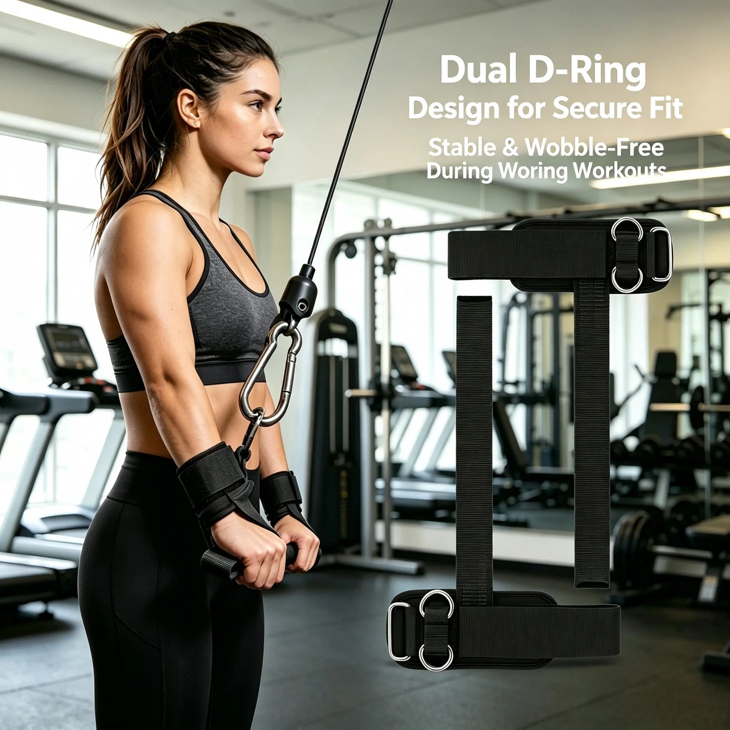2 Pack Dual D-Ring Weight Lifting Straps, Upgraded Design, Enhanced Stability, Thick Durable Material, Secure Fit, Strong Grip for Weightlifting, Gym Training, Bodybuilding & Deadlifts