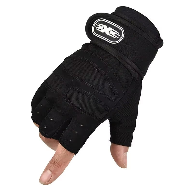 Fitness Half Finger Gloves Men and Women Wrist Guard Sports Dumbbell Riding Non Slip Horizontal Bar Exercise Training