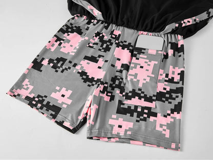 3-Pack Women’S 2-In-1 Camouflage Lined Running Shorts — Quick-Drying, Anti-Chafing Sports Shorts with No Ride-Up Issues, Suitable for the Gym, Yoga, and Outdoor Workouts