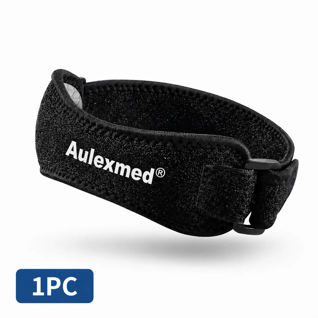 Aulexmed 2Pcs Patella Knee Strap, Adjustable Knee Support Brace with Compression Pad, Comfortable Tendon Stabilizer for Running, Hiking, Gym, Basketball, Black Kneecap,Summerwins #Father'Sday