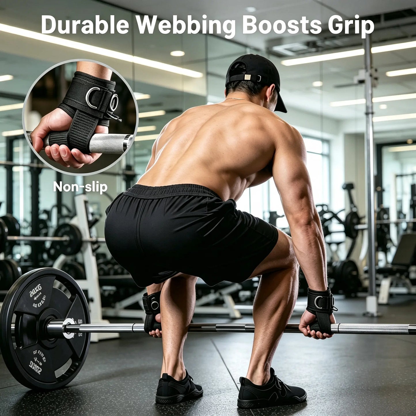 2 Pack Dual D-Ring Weight Lifting Straps, Upgraded Design, Enhanced Stability, Thick Durable Material, Secure Fit, Strong Grip for Weightlifting, Gym Training, Bodybuilding & Deadlifts