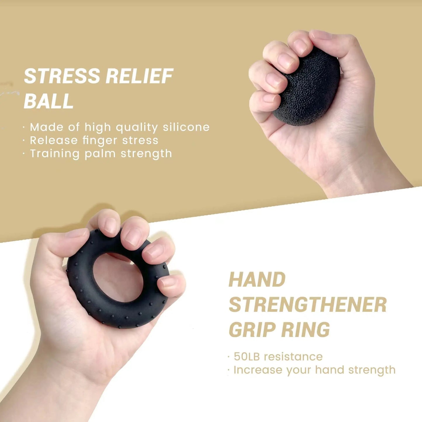 Grip Strength Trainer (5 Pack), Forearm Strengthener, Hand Strengthening Devices, Hand Exercisers for Strength, Finger Strengthener, Wrist Exerciser, Baseball Climbing Calisthenics Basketball