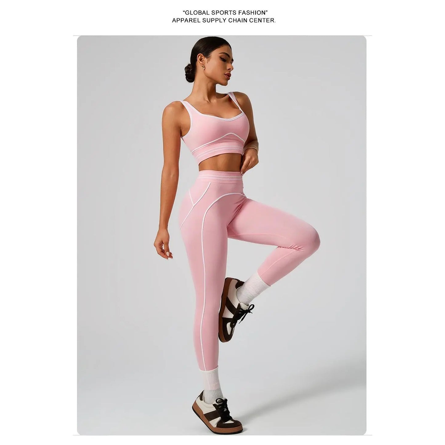 Women'S Two-Piece Seamless Sports Suit, Buttery Soft Quick Dry Activewear, Slim Fit Squat Proof Outfit, Suitable for Hiking Running Fitness Gym, Everyday Summer Yoga Casual Sportswear