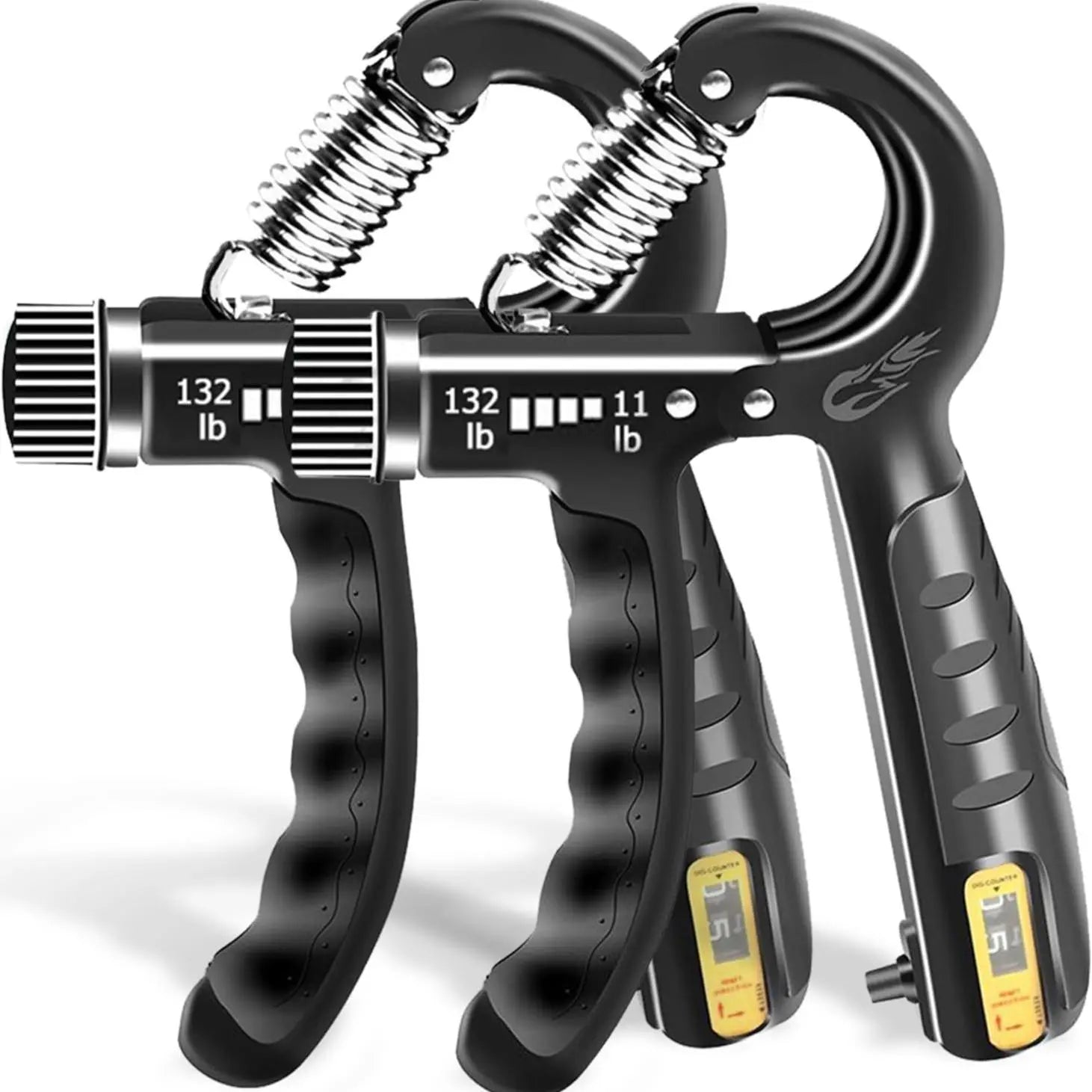 Grip Strength Trainer (5 Pack), Forearm Strengthener, Hand Strengthening Devices, Hand Exercisers for Strength, Finger Strengthener, Wrist Exerciser, Baseball Climbing Calisthenics Basketball