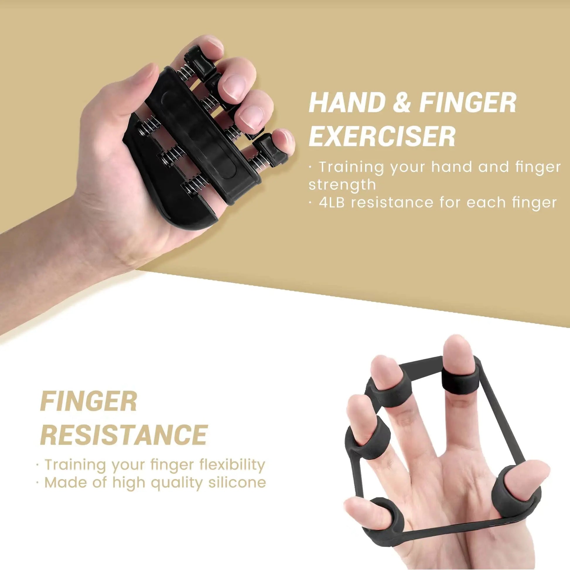Grip Strength Trainer (5 Pack), Forearm Strengthener, Hand Strengthening Devices, Hand Exercisers for Strength, Finger Strengthener, Wrist Exerciser, Baseball Climbing Calisthenics Basketball