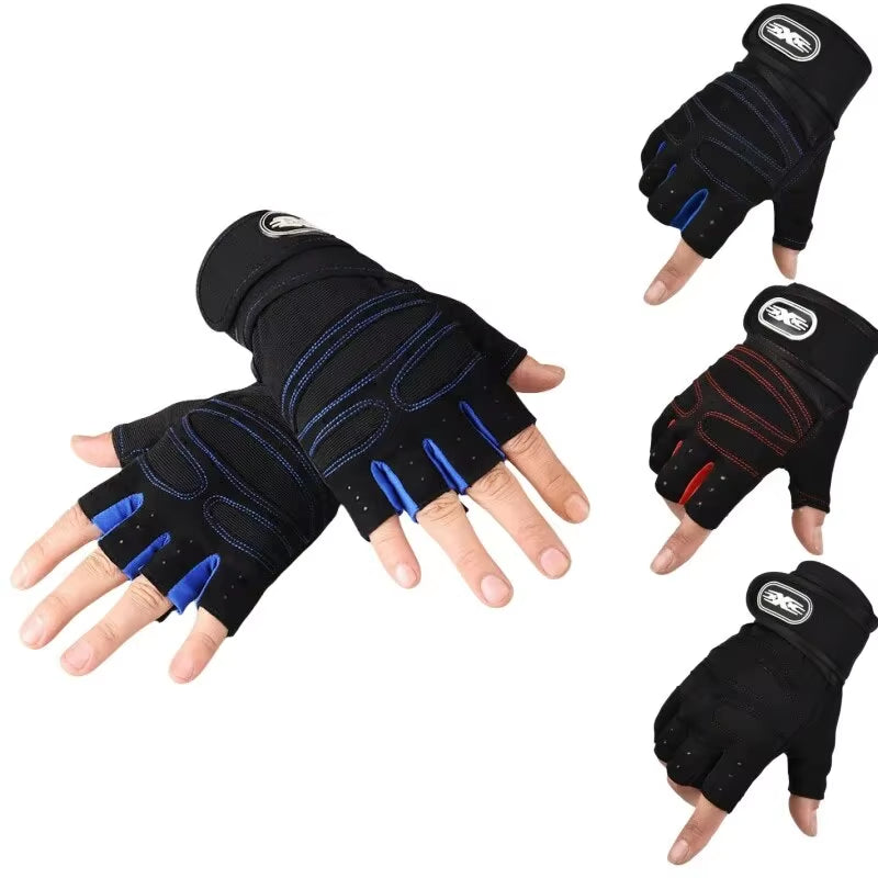 Fitness Half Finger Gloves Men and Women Wrist Guard Sports Dumbbell Riding Non Slip Horizontal Bar Exercise Training