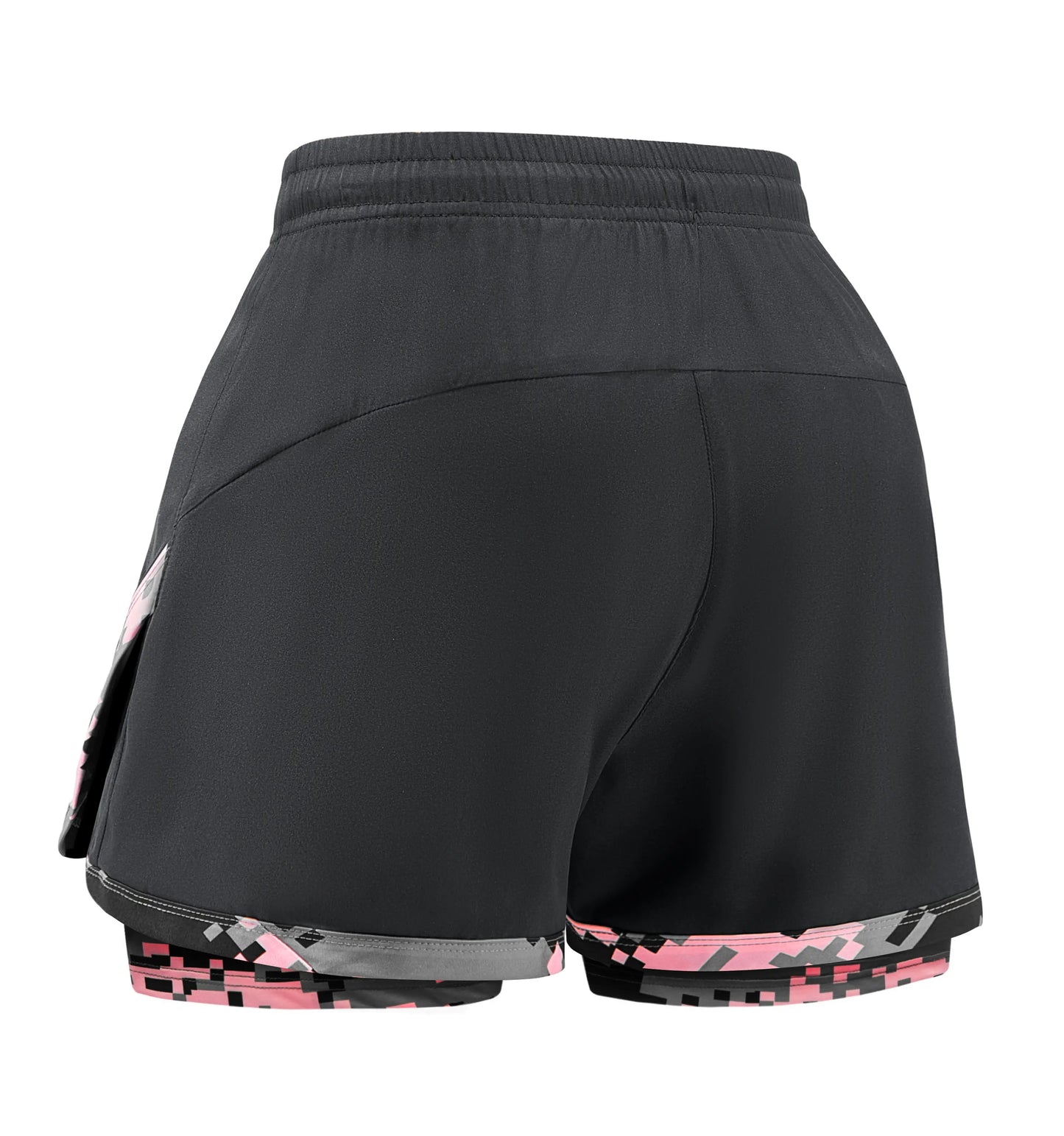 3-Pack Women’S 2-In-1 Camouflage Lined Running Shorts — Quick-Drying, Anti-Chafing Sports Shorts with No Ride-Up Issues, Suitable for the Gym, Yoga, and Outdoor Workouts
