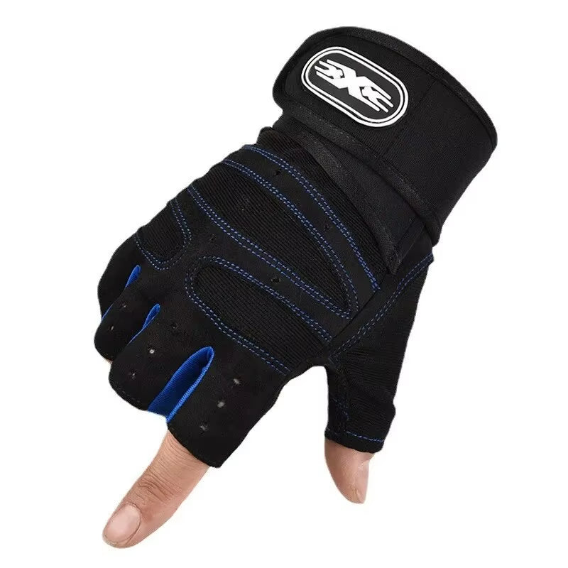 Fitness Half Finger Gloves Men and Women Wrist Guard Sports Dumbbell Riding Non Slip Horizontal Bar Exercise Training