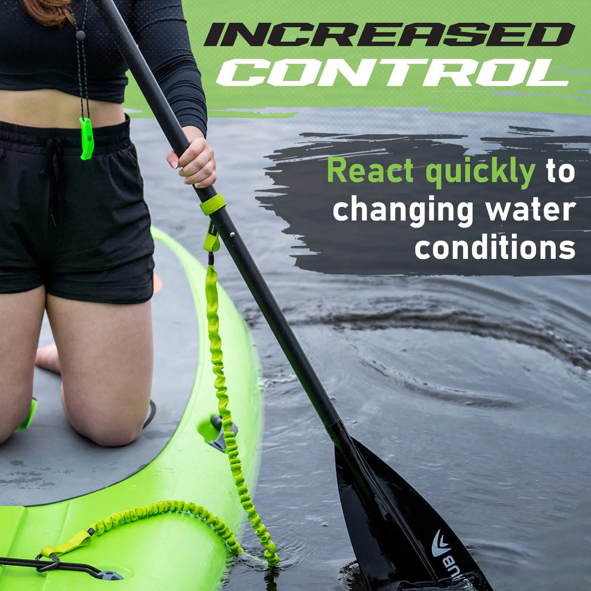 Gradient Fitness 2 Pack Kayak Paddle Leash, 5-8 Feet Stretchable Paddle Strap with Carabiner Secure Leash Lanyard Rope for SUP Kayak Canoe Paddle Fishing Pole Rod