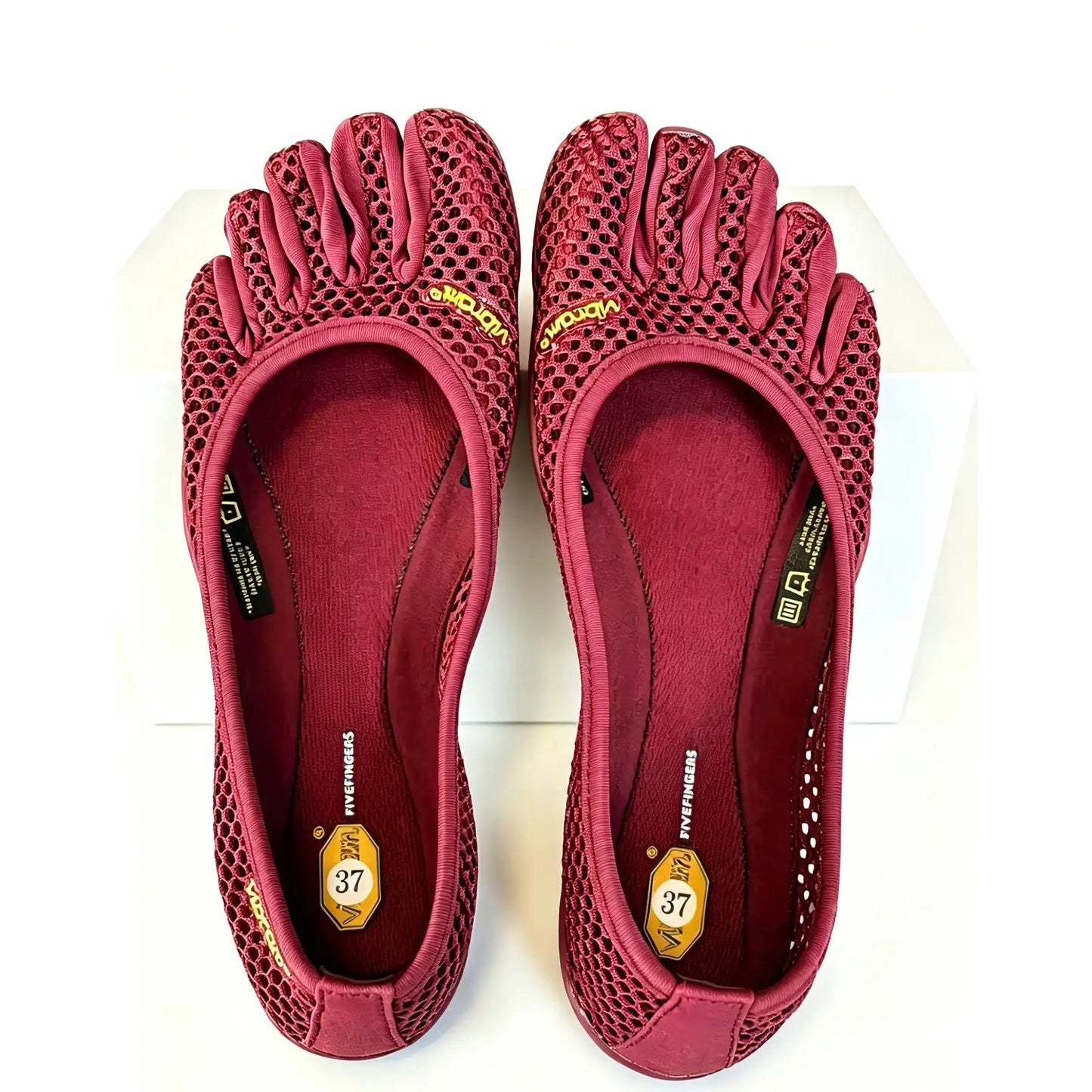Women'S Five Finger Shoes Indoor Fitness Running Yoga Pilates Dance Soft Bottom Non‑Slip Quick‑Dry Breathable Mesh Shoes