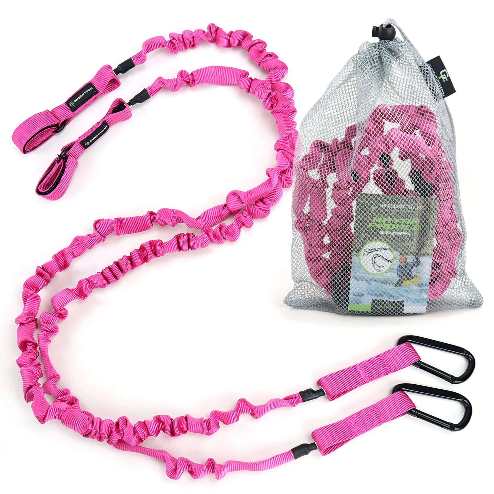 Gradient Fitness 2 Pack Kayak Paddle Leash, 5-8 Feet Stretchable Paddle Strap with Carabiner Secure Leash Lanyard Rope for SUP Kayak Canoe Paddle Fishing Pole Rod